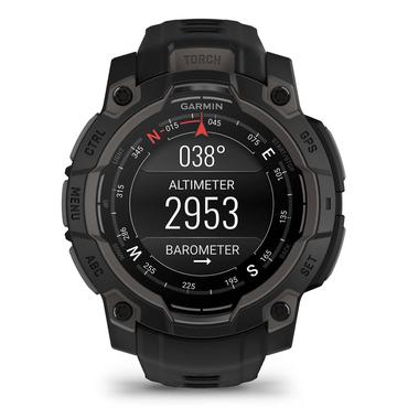 Garmin Instinct 3 AMOLED - fiberf&ouml;rst&auml;rkta polymerer - Ja smart klocka med band - 4 GB - svart