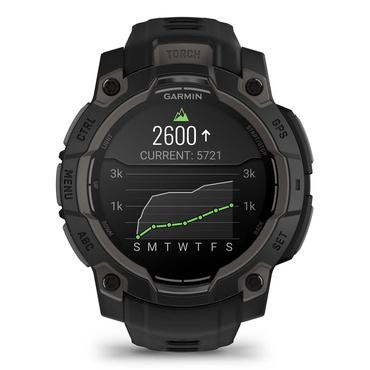 Garmin Instinct 3 AMOLED - fiberf&ouml;rst&auml;rkta polymerer - Ja smart klocka med band - 4 GB - svart