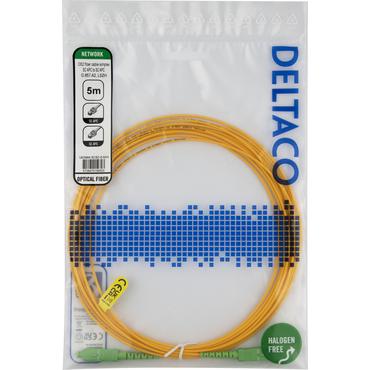 Deltaco OS2 Fiber cable, SC - SC, simplex, APC/APC, 5,0m