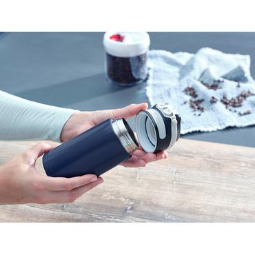 Leifheit 03247 rejsekrus 350 ml Sort, Blå Rustfrit stål