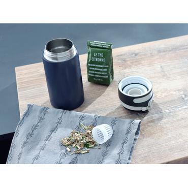 Leifheit 03247 rejsekrus 350 ml Sort, Blå Rustfrit stål