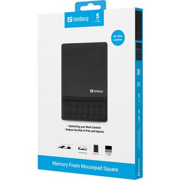Sandberg mustablett med handledskudde - minnesskum