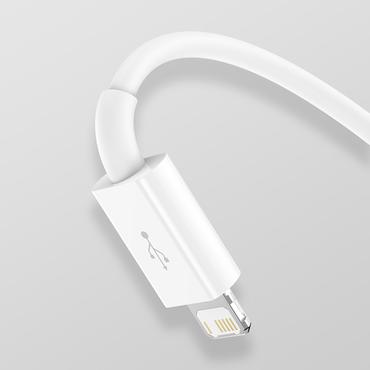 USB-kabel Baseus 3-i-1 Baseus Superior Series, USB till micro USB / USB-C / Lightning, 3.5A, 1.2m (vit)