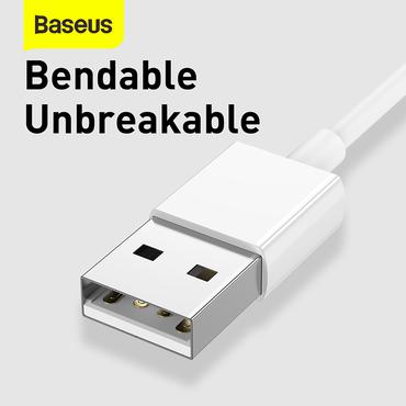 USB-kabel Baseus 3-i-1 Baseus Superior Series, USB till micro USB / USB-C / Lightning, 3.5A, 1.2m (vit)