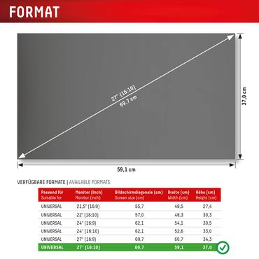 DISPLEX Privacy Safe Desktop Uni 27" (16:10)