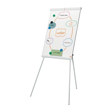 Nobo Premium Plus flipover på trefod med magnetisk stål whiteboardtavle