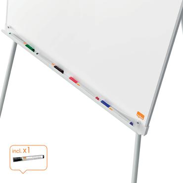 Nobo Premium Plus flipover på trefod med magnetisk stål whiteboardtavle