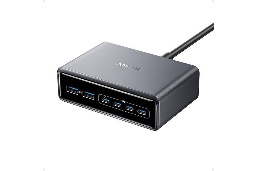 Anker Prime str&ouml;madapter - GaN - 4 x USB-C, 2 x USB - 200 Watt