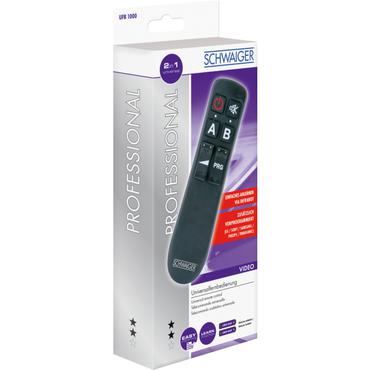 Schwaiger 2 in 1 universell fj&auml;rrkontroll - svart