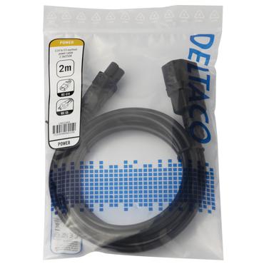 DELTACO - strømkabel - IEC 60320 C14 til IEC 60320 C5 - 2 m
