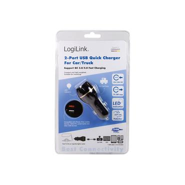 LogiLink USB Car Charger bilstrømsadapter