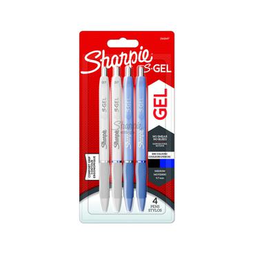 Sharpie 2162647 gel pen Optrækkelig gel pen Sort, Blå, Cotton pearl 4 stk