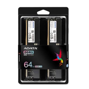 ADATA - 64GB:2x32GB - DDR5 RAM - 4800MHz - DIMM 288-PIN - On-die ECC - CL40