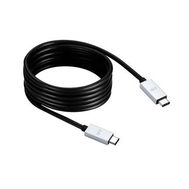 JustMobile AluCable USB-C - USB USB-kabel 2 m USB C Sort, Hvid