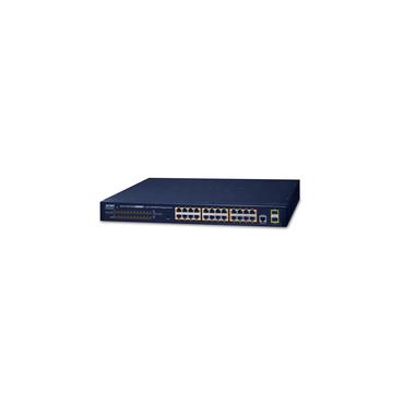 PLANET GS-4210-24P2S netværksswitch Administreret L2/L4 Gigabit Ethernet (10/100/1000) Strøm over Ethernet (PoE) 1U Blå