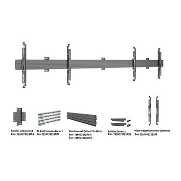 Multibrackets M Pro Series MBW2UHD monteringssæt - for 2 LCD displays - sort