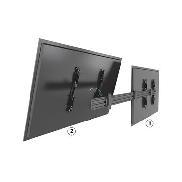 Multibrackets M Pro Series MBW2UHD monteringssæt - for 2 LCD displays - sort