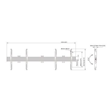 Multibrackets M Pro Series MBW2UHD monteringssæt - for 2 LCD displays - sort
