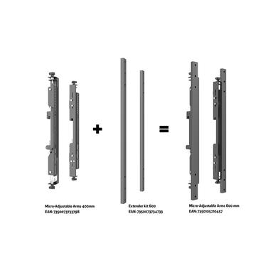 Multibrackets M Pro Series MBW2UHD monteringssæt - for 2 LCD displays - sort