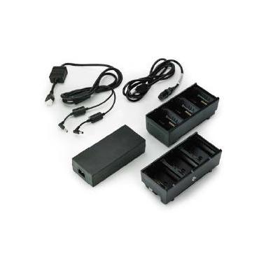 Zebra Dual 3-Slot Battery Charger Connected via Y Cable - batterioplader