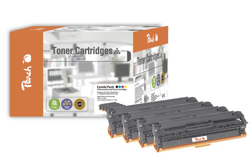 Peach 110849 tonerpatron 4 stk Sort, Blå, Magenta, Hvid