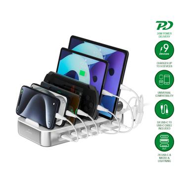 4smarts 541281 oplader til mobil enhed Universel S&oslash;lv, Hvid Vekselstr&oslash;m Hurtig opladning Indend&oslash;rs