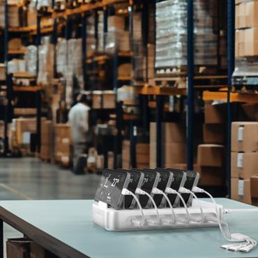 4smarts 541281 oplader til mobil enhed Universel S&oslash;lv, Hvid Vekselstr&oslash;m Hurtig opladning Indend&oslash;rs