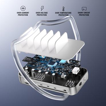 4smarts 541281 oplader til mobil enhed Universel S&oslash;lv, Hvid Vekselstr&oslash;m Hurtig opladning Indend&oslash;rs