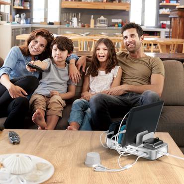 4smarts 541281 oplader til mobil enhed Universel S&oslash;lv, Hvid Vekselstr&oslash;m Hurtig opladning Indend&oslash;rs