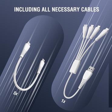 4smarts 541281 oplader til mobil enhed Universel S&oslash;lv, Hvid Vekselstr&oslash;m Hurtig opladning Indend&oslash;rs