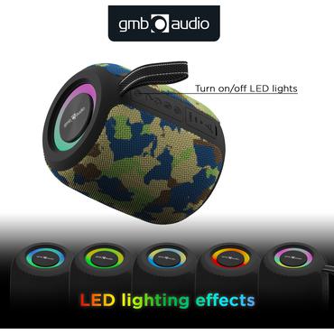 Gembird GMB Audio SPK-BT-LED-05-CM Bærbare højttalere og festhøjttalere Bærbar mono højttaler Camouflage 8 W
