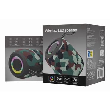 Gembird GMB Audio SPK-BT-LED-05-CM Bærbare højttalere og festhøjttalere Bærbar mono højttaler Camouflage 8 W