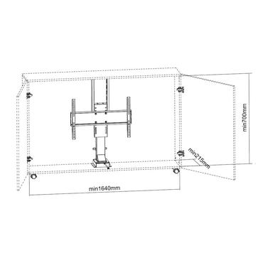 Multibrackets M Motorized TV Lift Large st&auml;ll - f&ouml;r LCD-display - svart