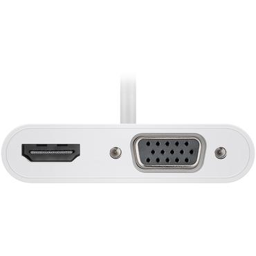 Goobay 52430 dockingstation Kabel & trådløs USB 3.2 Gen 1 (3.1 Gen 1) Type-A + Type-C Hvid