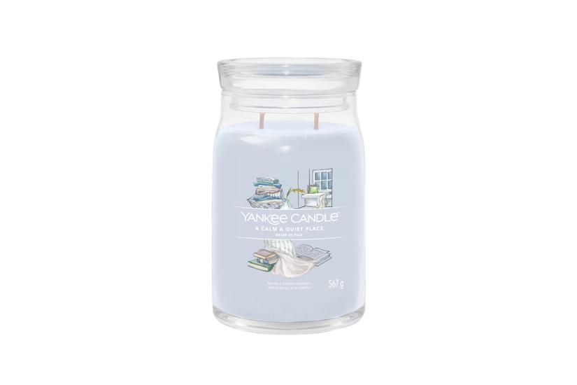 Yankee Candle A Calm & Quiet Place vokslys Cylinder Floral Gr&aring; 1 stk