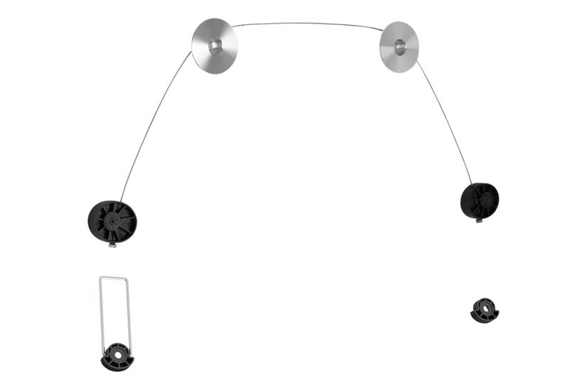 DELTACO ARM-1104 konsol - Ultra Slim fast - f&ouml;r TV/monitor - glansig gr&aring;