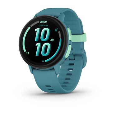 Garmin Bounce 010-03399-02 Smartwatch og sportsur 3,05 cm (1.2") AMOLED 43 mm Digital 390 x 390 pixel Berøringsskærm Turkis Wi-Fi GPS (satellit)