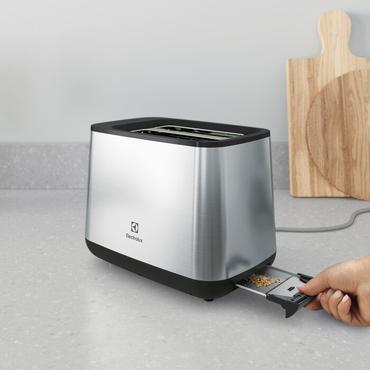 Electrolux E3T1-3ST br&oslash;drister 2 skive(r) 800 W Sort, Rustfrit st&aring;l