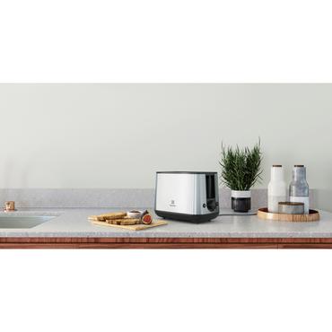 Electrolux E3T1-3ST br&oslash;drister 2 skive(r) 800 W Sort, Rustfrit st&aring;l