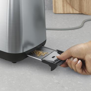 Electrolux E3T1-3ST br&oslash;drister 2 skive(r) 800 W Sort, Rustfrit st&aring;l