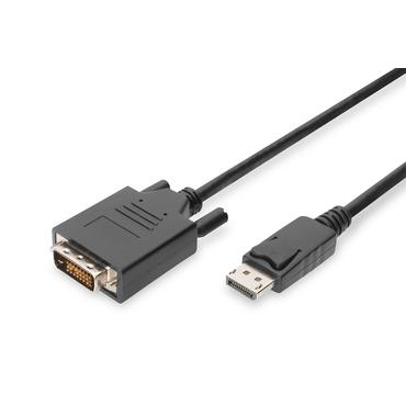 Digitus AK-340301-030-S videokabel adapter 3 m DisplayPort DVI-D Sort