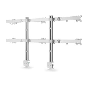 StarTech.com Six-Monitor Desk Mount w/ Crossbar, Up To 32" Screens/17.6lb monteringssats - f&ouml;r 6 LCD-bildsk&auml;rmar - kolonn, dubbel - vit