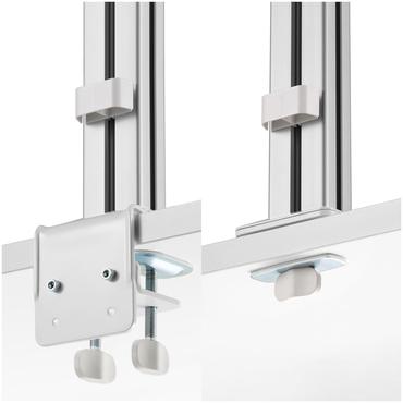 StarTech.com Six-Monitor Desk Mount w/ Crossbar, Up To 32" Screens/17.6lb monteringssats - f&ouml;r 6 LCD-bildsk&auml;rmar - kolonn, dubbel - vit