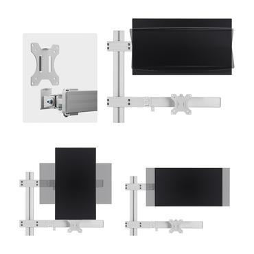 StarTech.com Six-Monitor Desk Mount w/ Crossbar, Up To 32" Screens/17.6lb monteringssats - f&ouml;r 6 LCD-bildsk&auml;rmar - kolonn, dubbel - vit