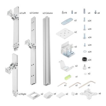 StarTech.com Six-Monitor Desk Mount w/ Crossbar, Up To 32" Screens/17.6lb monteringssats - f&ouml;r 6 LCD-bildsk&auml;rmar - kolonn, dubbel - vit