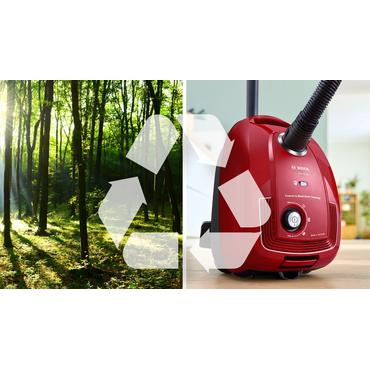 Bosch Serie 4 BGD38RD1H støvsuger 4 L Tromle vakuum Dry 600 W Støvpose
