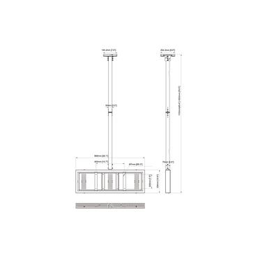 Multibrackets Pro Series Enclosure 37" Ceiling Small Black*