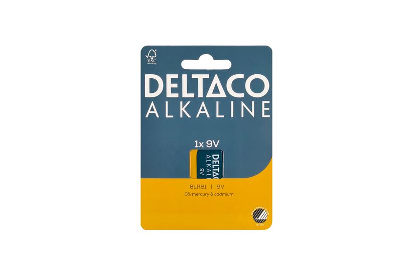 Deltaco 6LR61-1B husholdningsbatteri Engangsbatteri Alkaline
