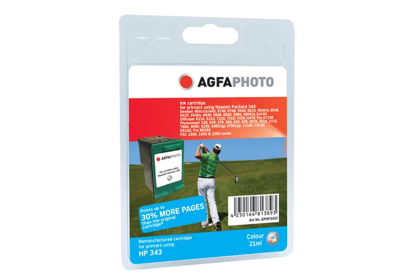 AgfaPhoto - färg (cyan, magenta, gul) - kompatibel - återanvänd - bläckpatron (alternativ för: HP 343, HP C8766EE)