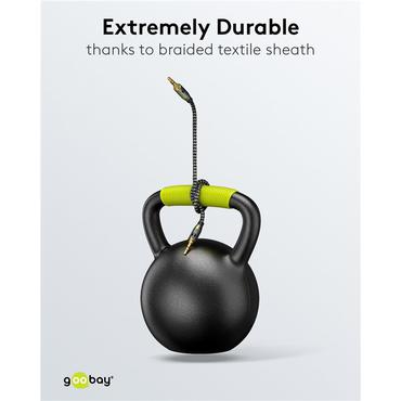 Audio Connection Cable AUX, 3.5 mm Stereo, 3 m, Sharkskin Grey